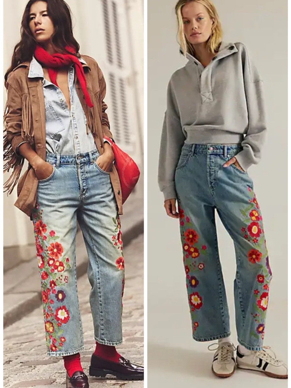 We The Free Willow Floral Embroidered
Jeans SZ 28 NWT